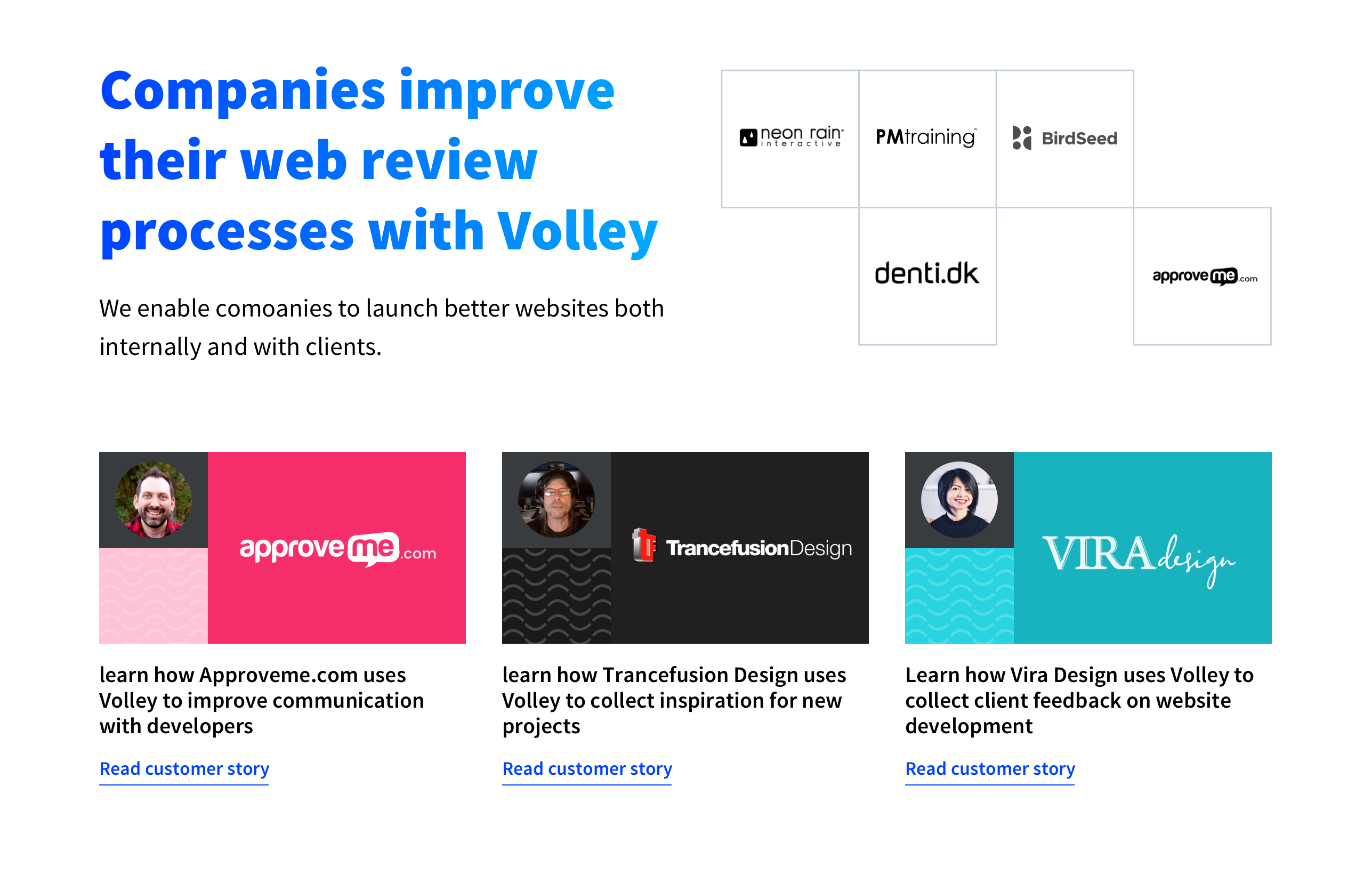 Customers - Visual Feedback, Website Annotation & Bug Reporting | Volley