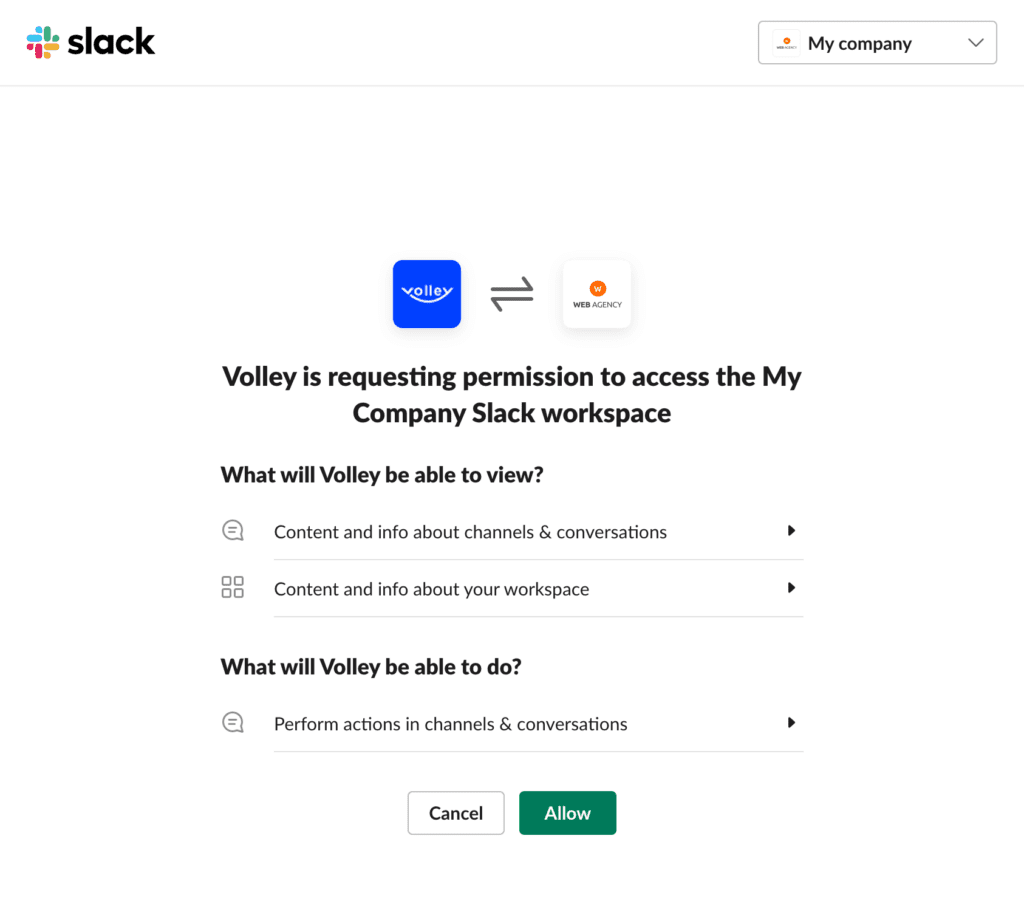 slack channel